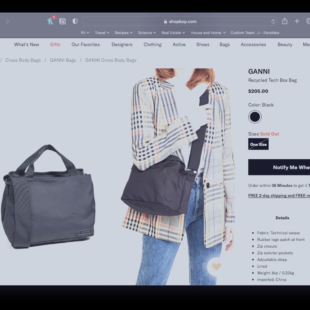 GANNI Recycled Tech Box Bag